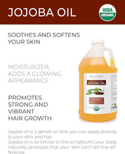 Load image into Gallery viewer, Golden Jojoba Oil 64 Fl Oz - Organic, Cold Pressed, Natural Hydrating Solution