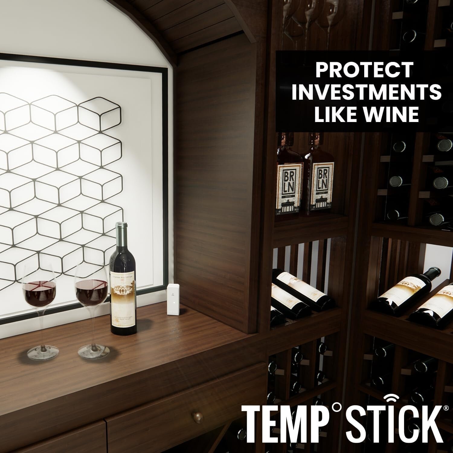 Temp Stick WiFi Temperature & Humidity Sensor - 24/7 Monitoring, No Subscription