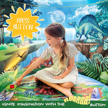 Load image into Gallery viewer, Kids Dinosaur Tent with Interactive Roar Sounds &amp; Remote-Controlled LED Lights