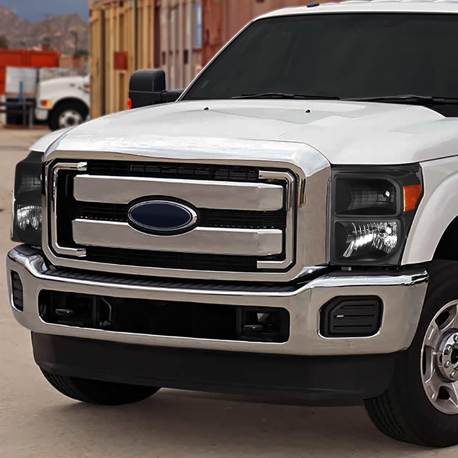 Clear Lens Waterproof Headlights for 11-16 Ford Super Duty - Easy Installation