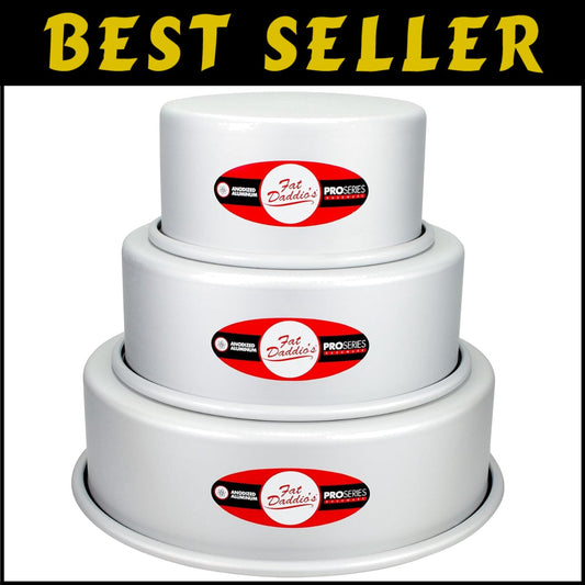 Professional-Grade Aluminum 3-Tier Round Cake Pans - Perfect for Baking Delights