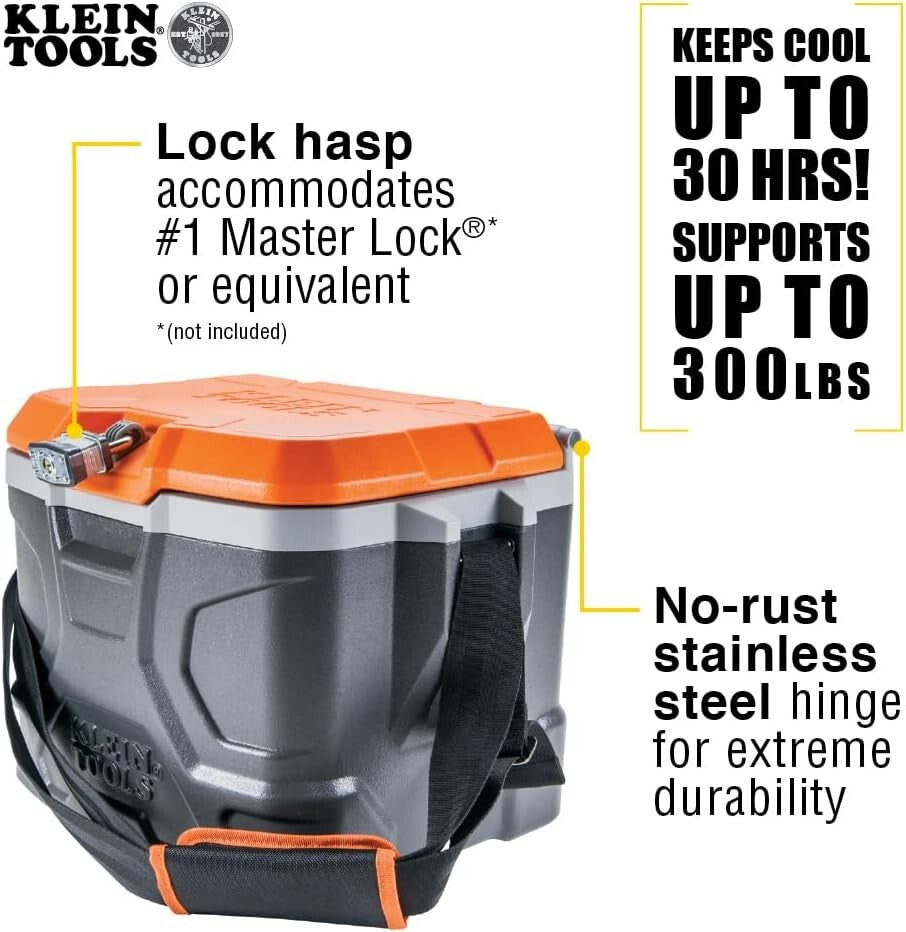 Durable 17-Quart Tradesman Pro Cooler Holds 18 Cans & Keeps Cool 30 Hours