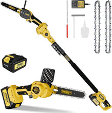Load image into Gallery viewer, Cordless 2-IN-1 Pole Saw &amp; Mini Chainsaw with 6-Inch Blade – 21V Battery Powered