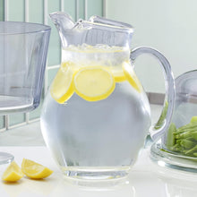 Load image into Gallery viewer, Napoli Clear Glass Beverage Pitcher – Perfect for Entertaining Up to 70 Ounces