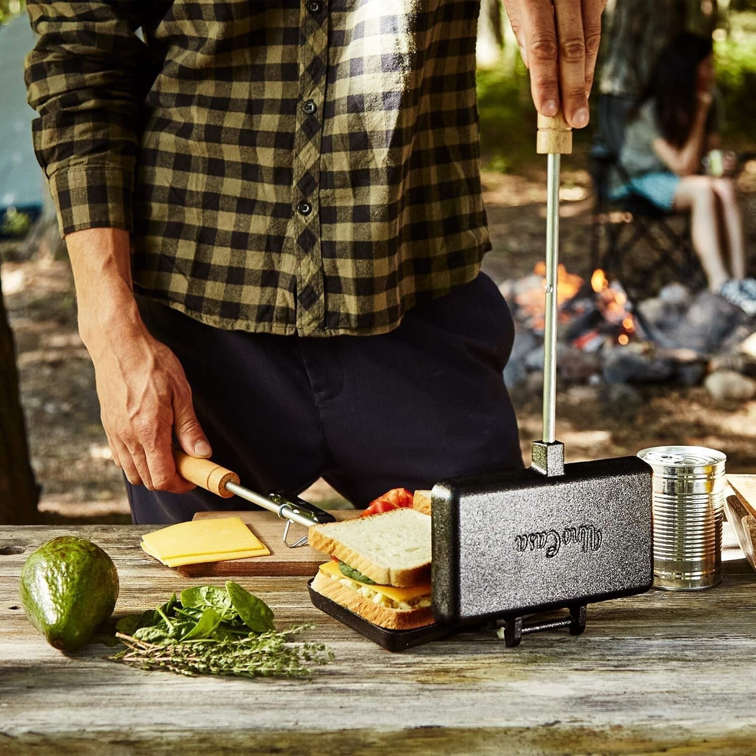 Durable Camping Pie Iron with Recipe e-Book - Perfect for Toasted Pies & More