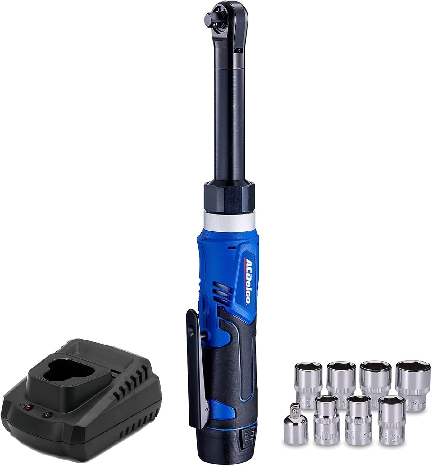 Professional ACDelco 12V Extended Ratchet Wrench Tool Kit - 1 Battery Included