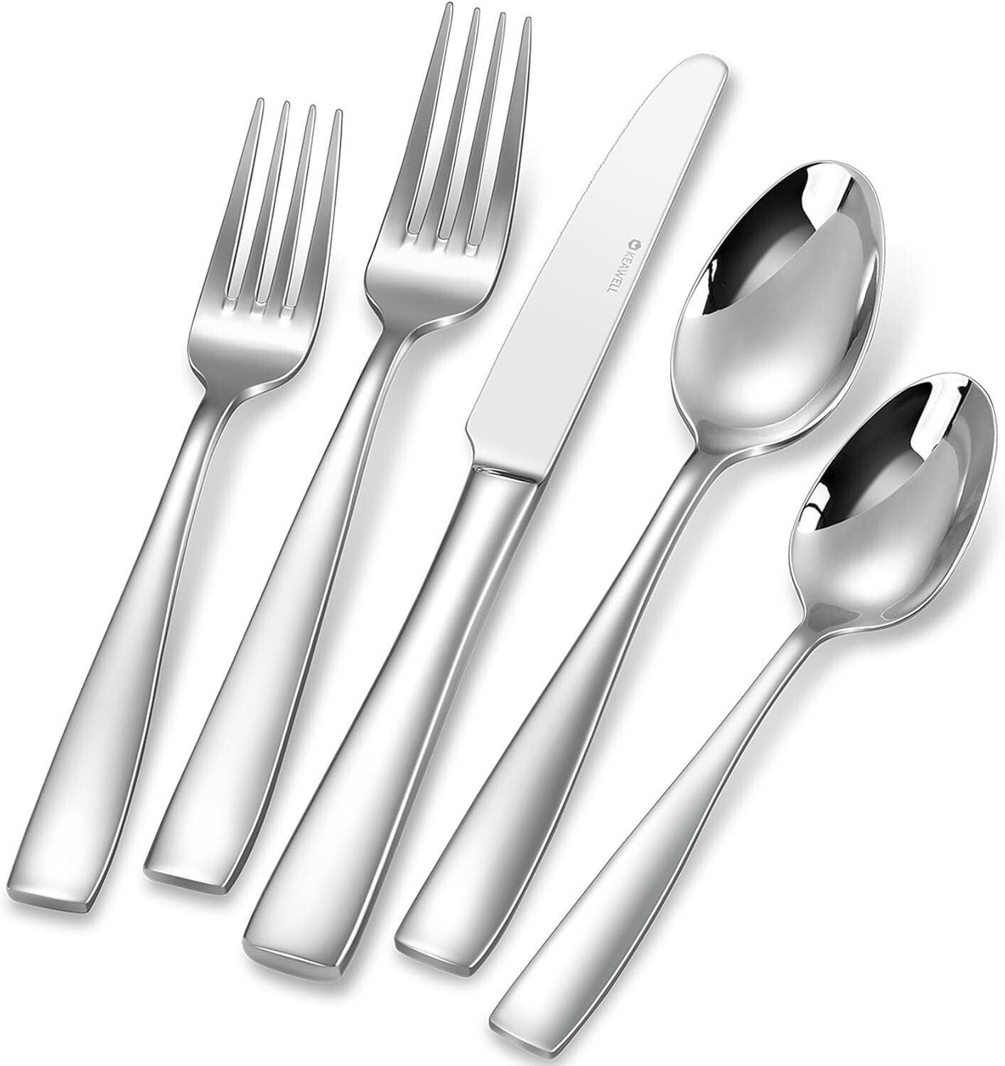 Elegant 65-Piece Stainless Steel Flatware Set - Service for 12, Dishwasher Safe