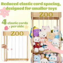 Load image into Gallery viewer, Portable Wooden Stuffed Animal Cage with Accessory Band - Playroom Essential