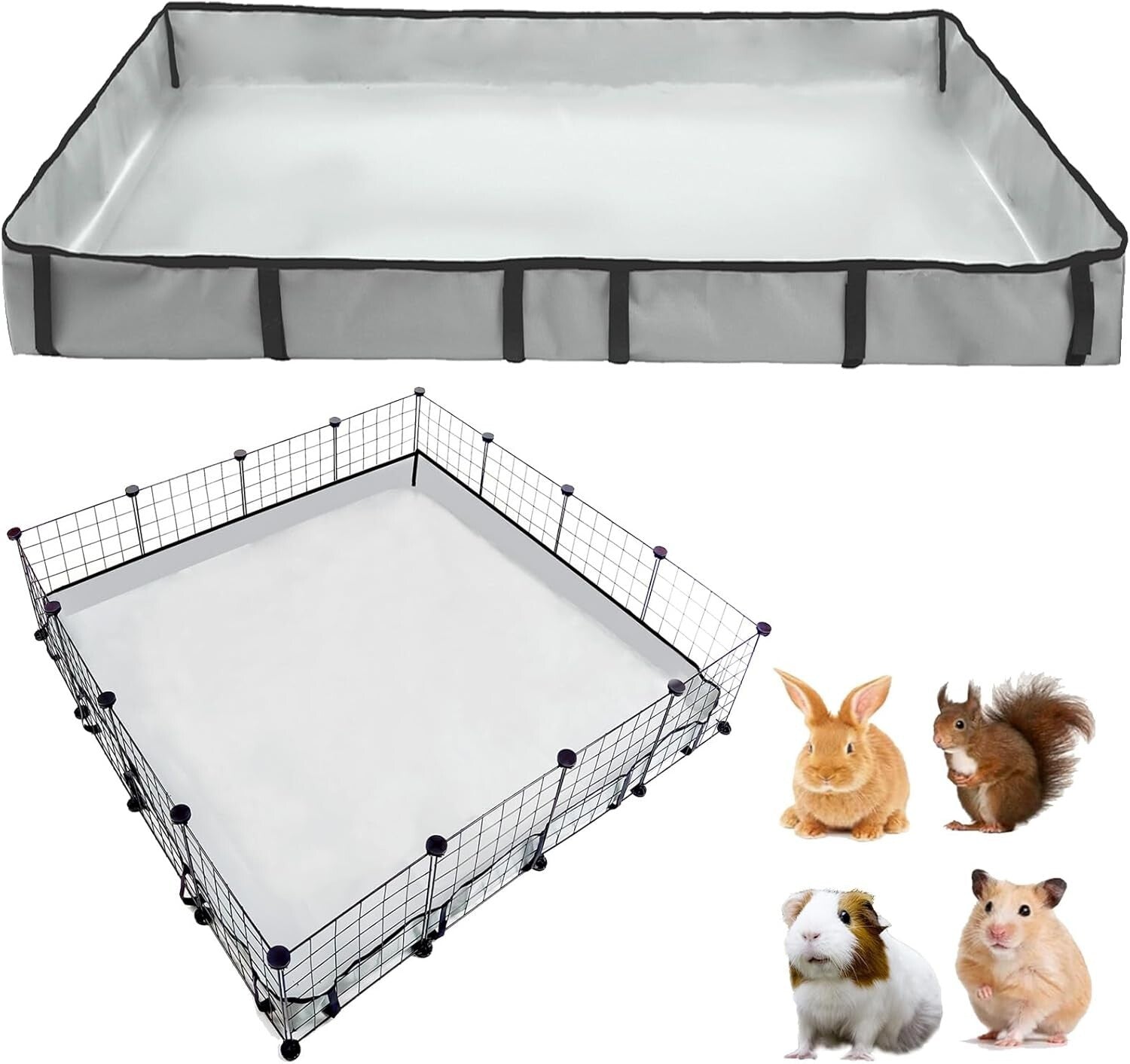 Waterproof Guinea Pig Cage Liner Tarp - Washable 48x48 for Small Animals