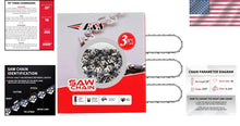 Load image into Gallery viewer, Professional 20" Chainsaw Chain Set with Chrome Rivets - Fits Many Brands