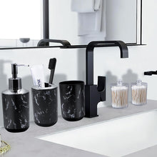 Load image into Gallery viewer, 9-Piece Black Marble Bathroom Accessories Set - Enhancing Elegance and Function