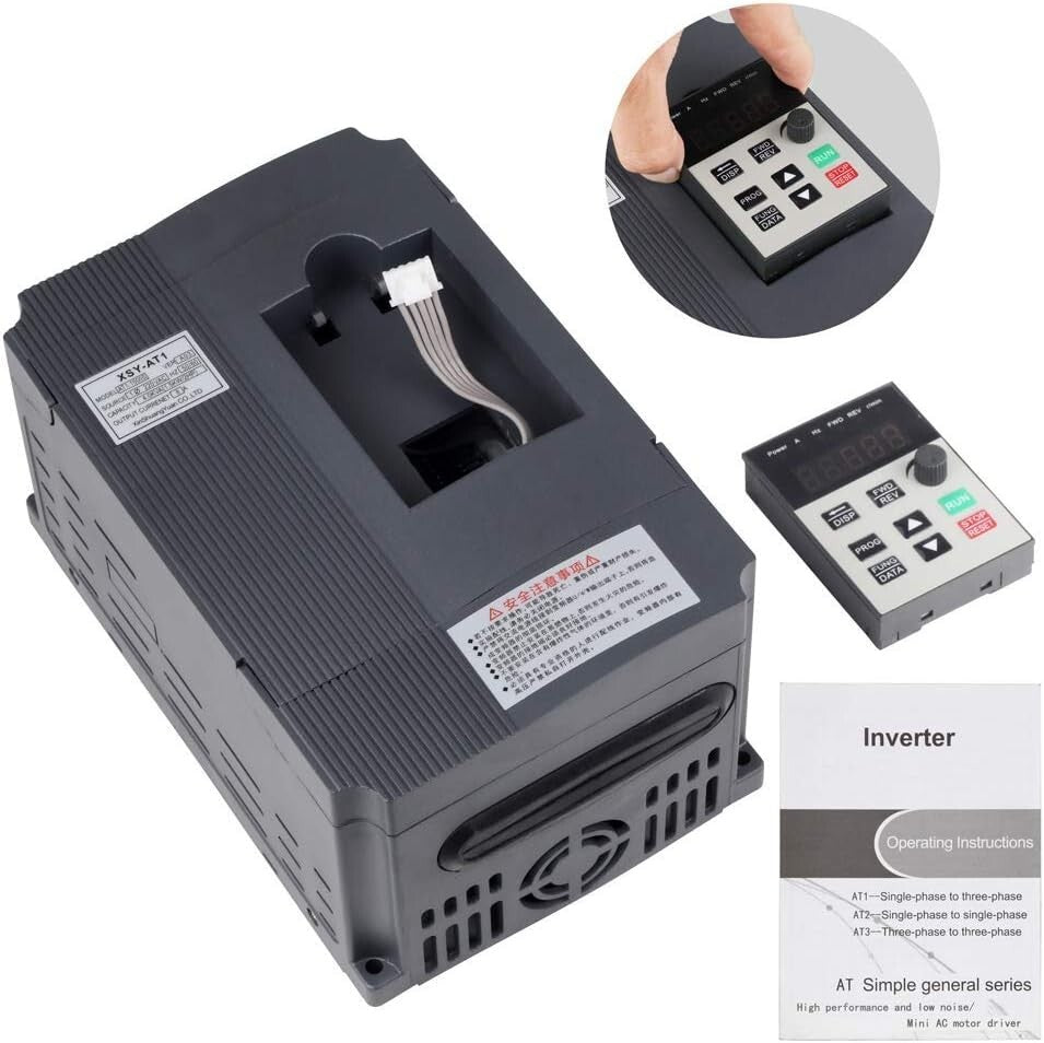 10A 2.2KW VFD Inverter for CNC & Spindle Speed Control, 220V 3 Phase Output