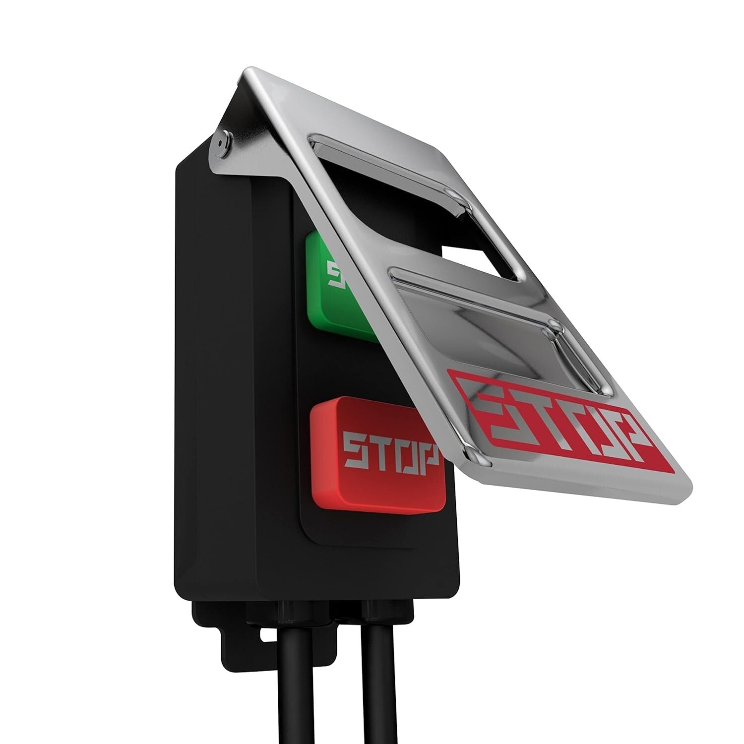 Emergency Shutoff Router Table Switch - 15A Heavy-Duty with Long Cords & Paddle