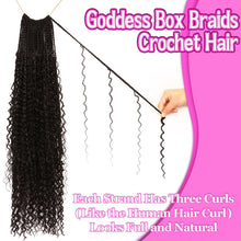Load image into Gallery viewer, Goddess Boho Box Braids Crochet Hair - 30 Inch, 8 Packs for Effortless Style