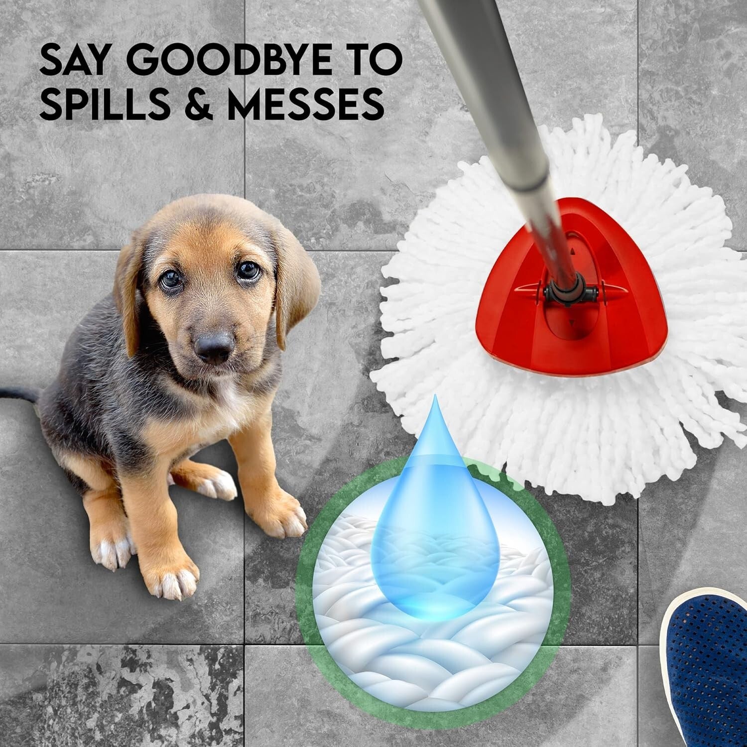 6-Pack Reusable Ocedar Mop Heads - Lightweight & Washable Cleaning Solution