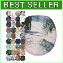 Load image into Gallery viewer, Comfortable Molded Wood Toilet Seat with Soft Close Mechanism - Beach Style