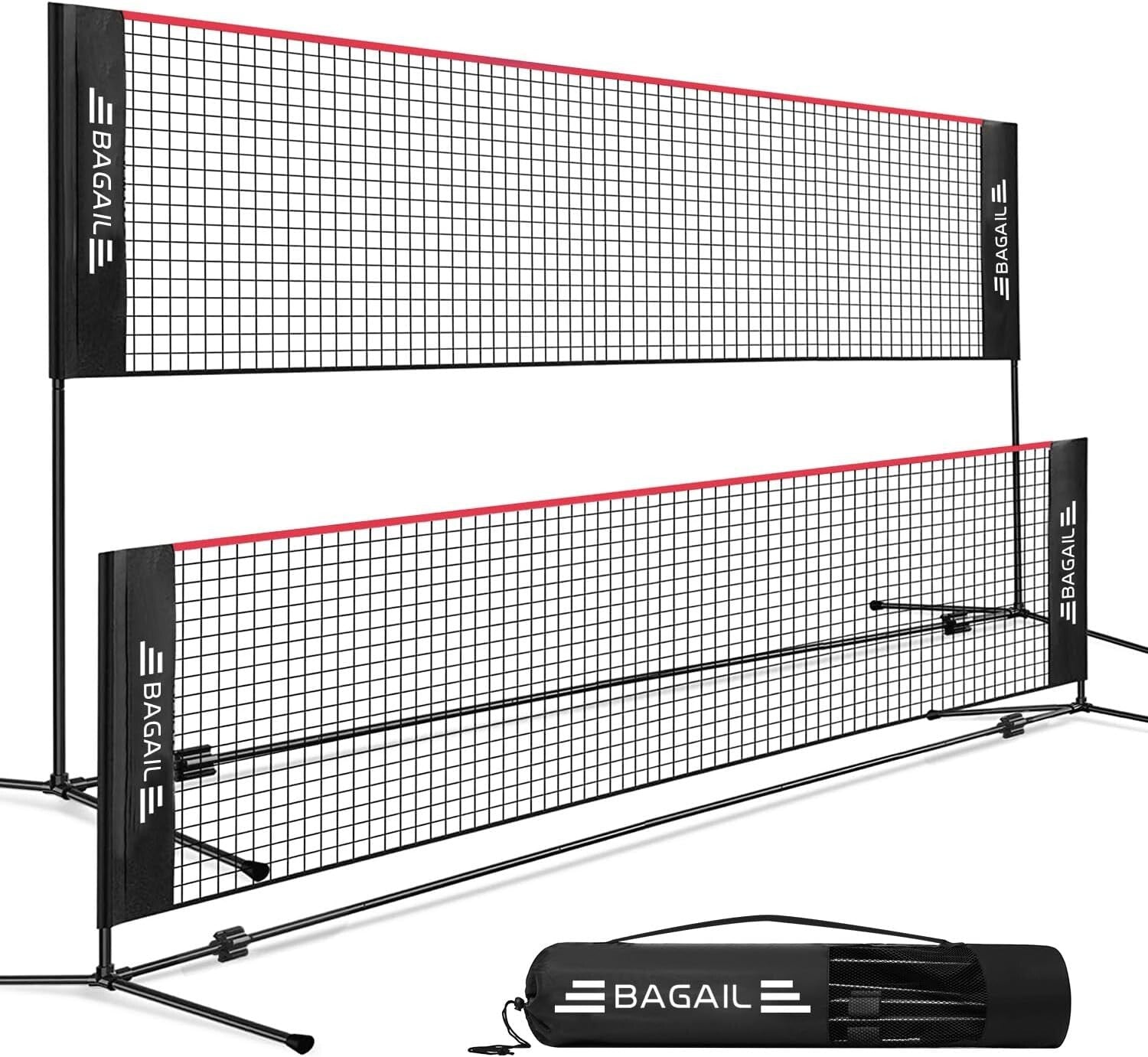 Durable 14ft Adjustable Sports Net - Perfect for Badminton, Tennis, and More