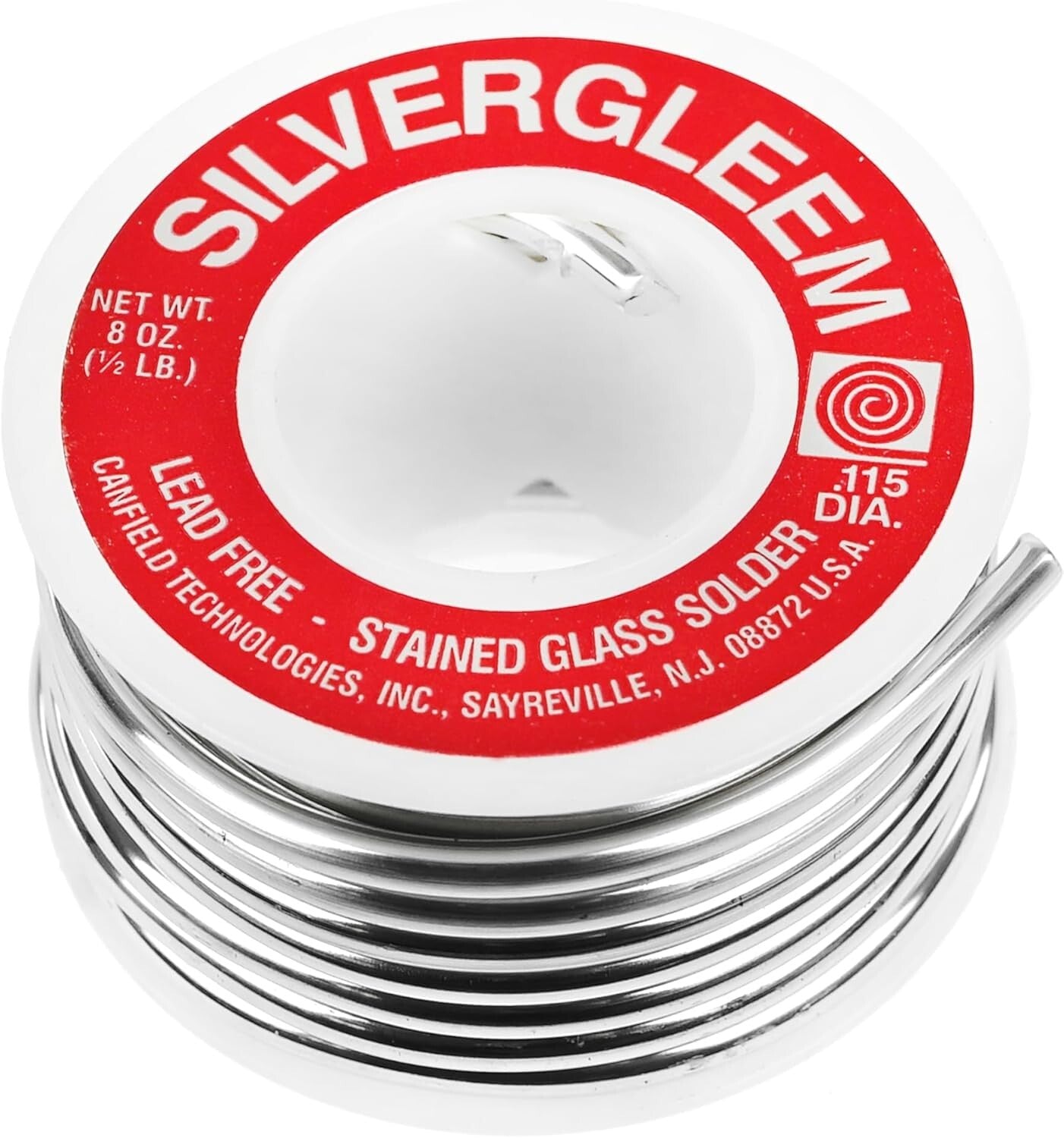 Compact Lead-Free Solder Wire Spool - Ideal for Stained Glass & Jewelry Crafting