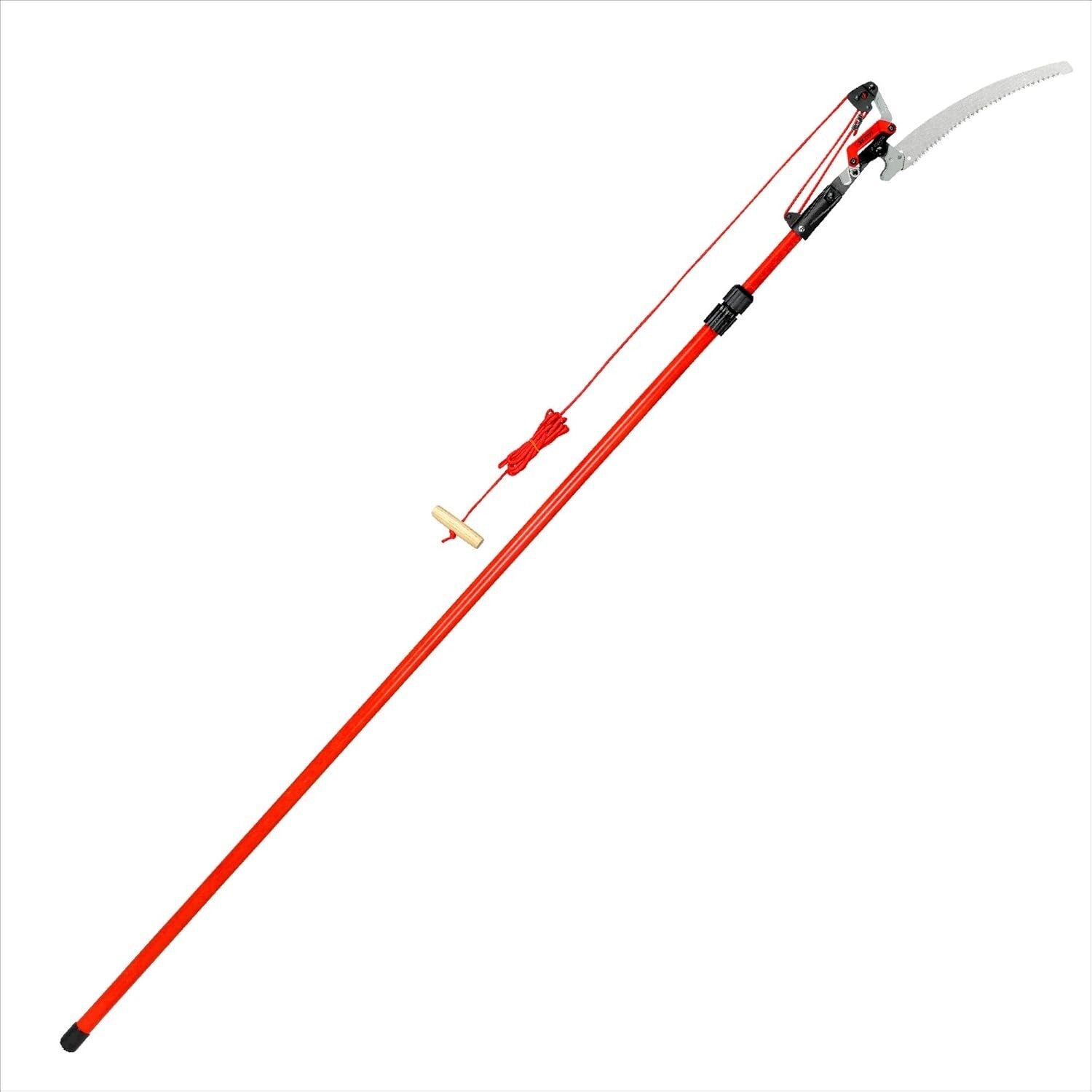 DualLink 10ft Extendable Tree Saw & Pruner - Lightweight & Powerful Red Tool