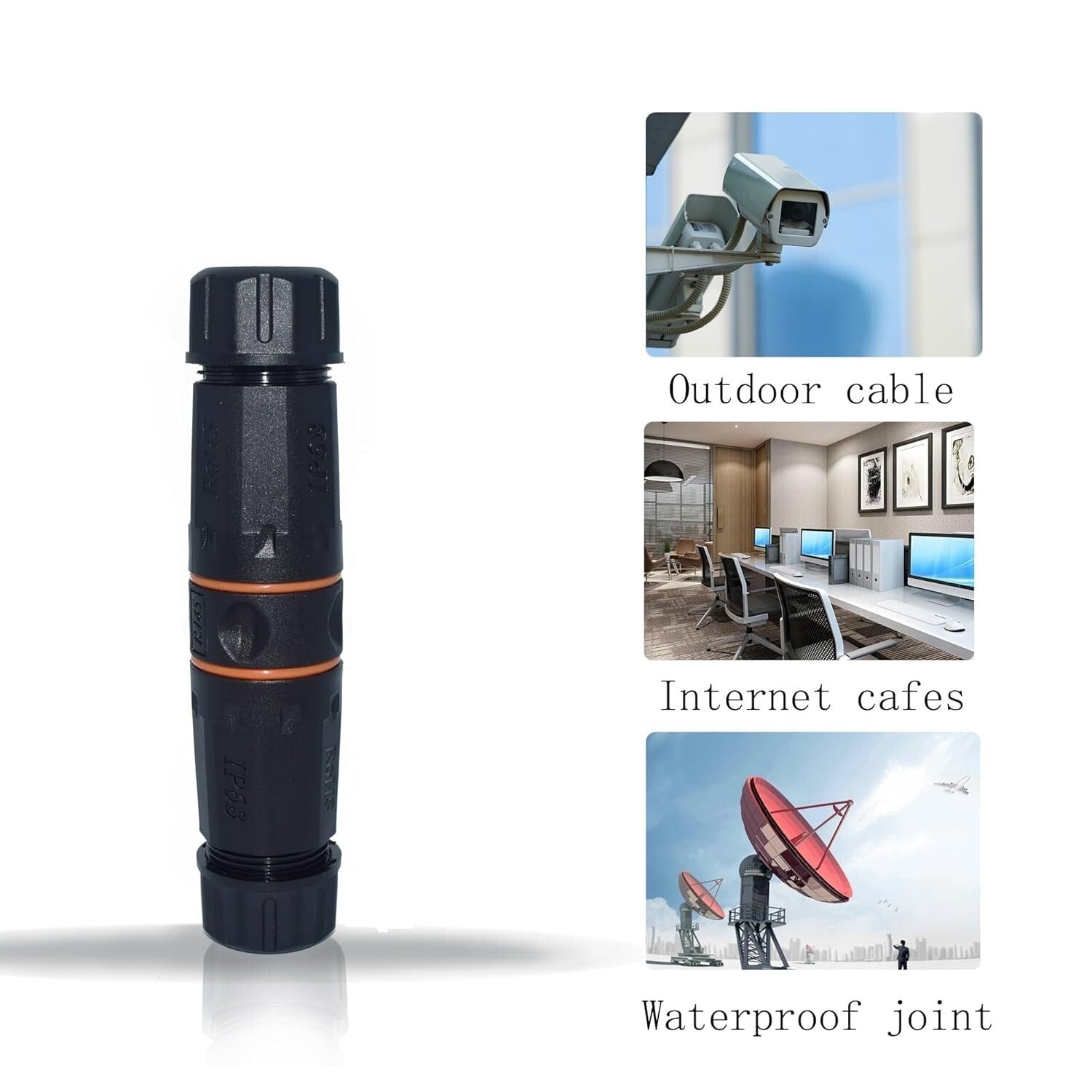 10 Pack of Waterproof 10 Gbps RJ45 Couplers - Perfect for Outdoor Ethernet Needs