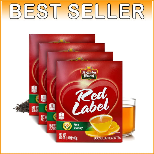 Red Label Premium Loose Leaf Black Tea - Chai & Milk Compatible - 900g Bundle