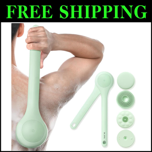 Rechargeable Electric Body Scrubber with Three Heads – Perfect Skin Pampering