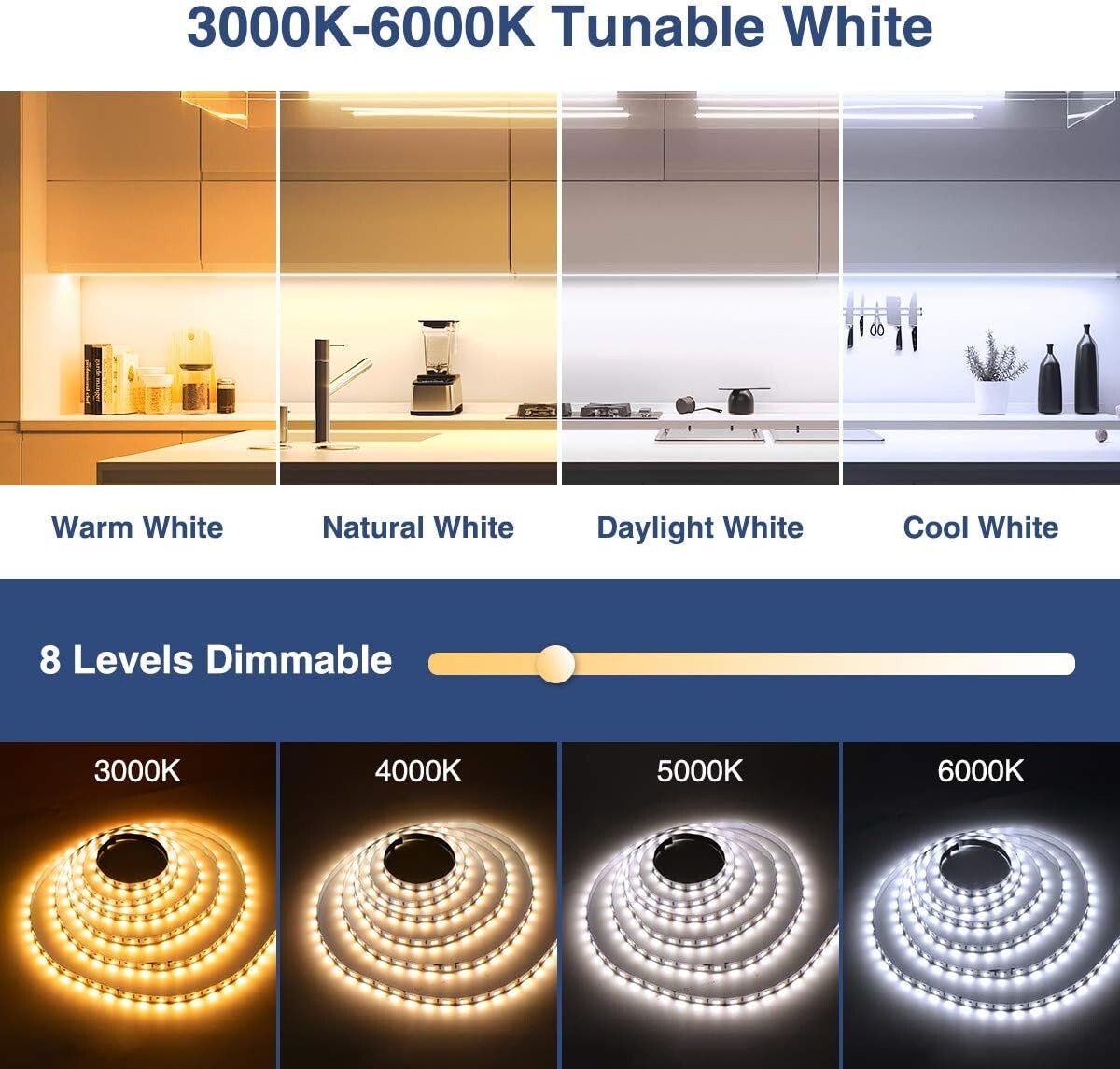Long-Lasting 24V Flexible LED Strip Lights with Remote - Ideal for Home Ambiance