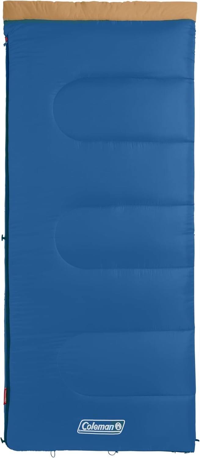 Adult Rectangular Sleeping Bag with No-Snag Zipper – Ideal for Camping Trips