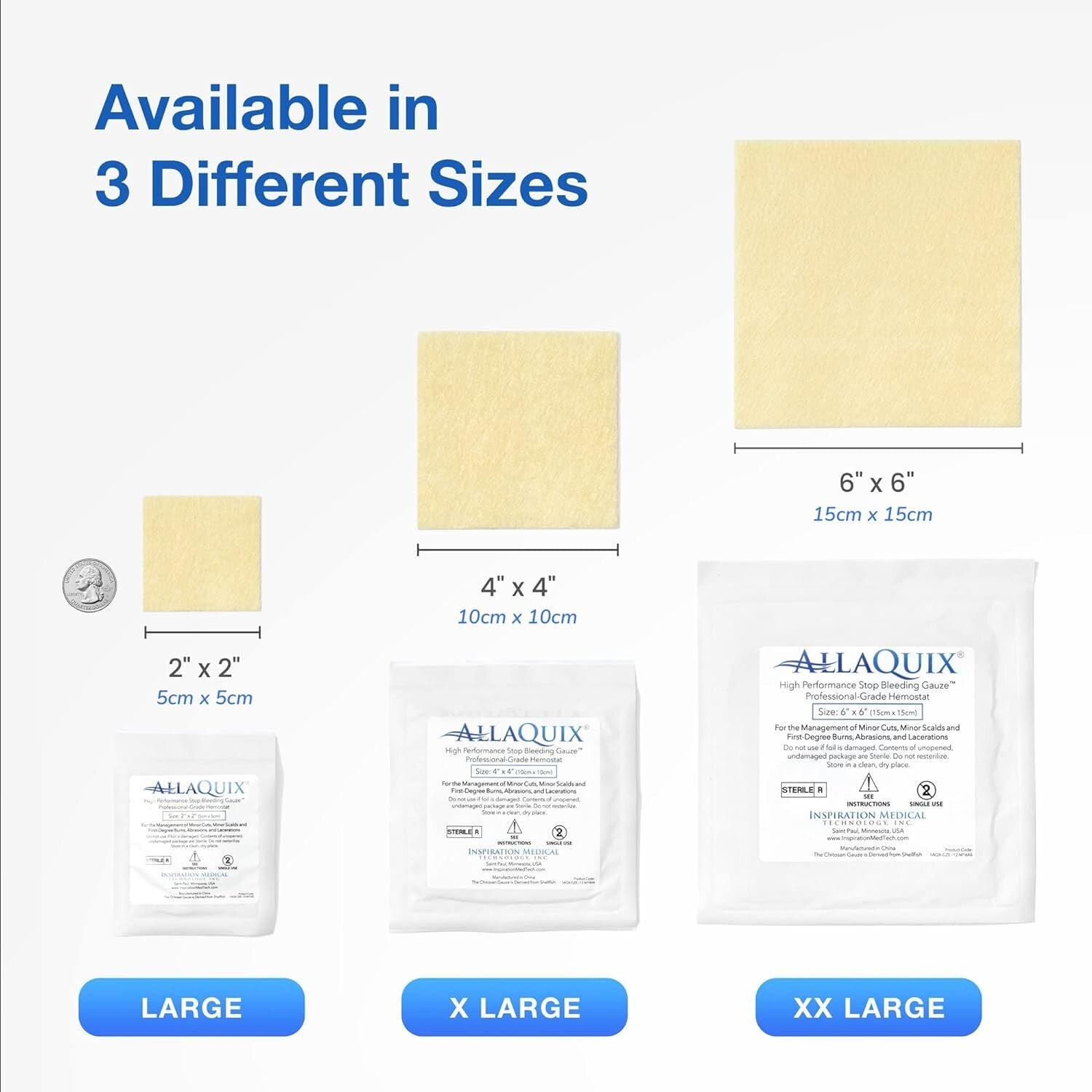 Fast-Acting X-Large Stop Bleeding Gauze - 10-Pack for All Ages & Skill Levels