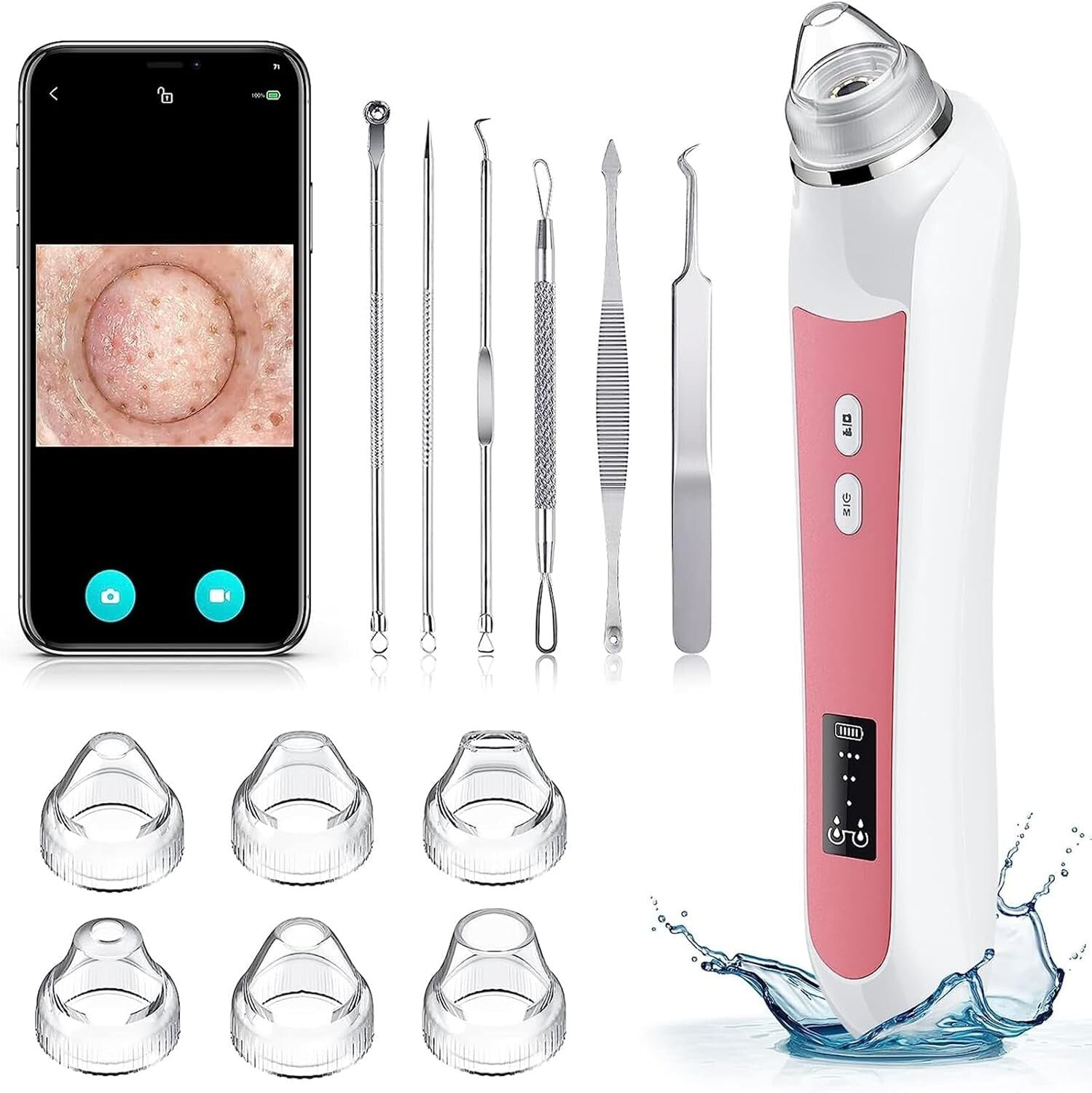 Advanced Pore Vacuum with Integrated Camera - Portable Blackhead Removal Tool