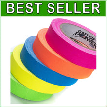 Load image into Gallery viewer, Professional-Grade Fluorescent Gaffer Tape - Easy Tear, Secure Cables, 5-Pack