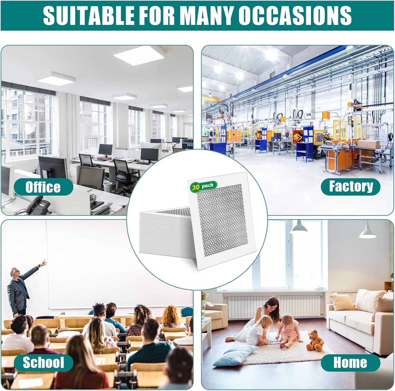 30Pcs 4 Inch Self-Adhesive Drywall Patch Kit - Easy Wall Repair Solution