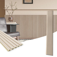 Load image into Gallery viewer, Lightweight Oak-Finish WPC Wainscoting Panels - 16-Count for Easy DIY Decor