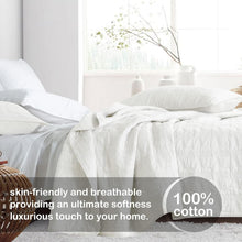 Load image into Gallery viewer, Machine Washable 100% Cotton Twin Quilt Set - Lightweight &amp; Cozy Coverlet
