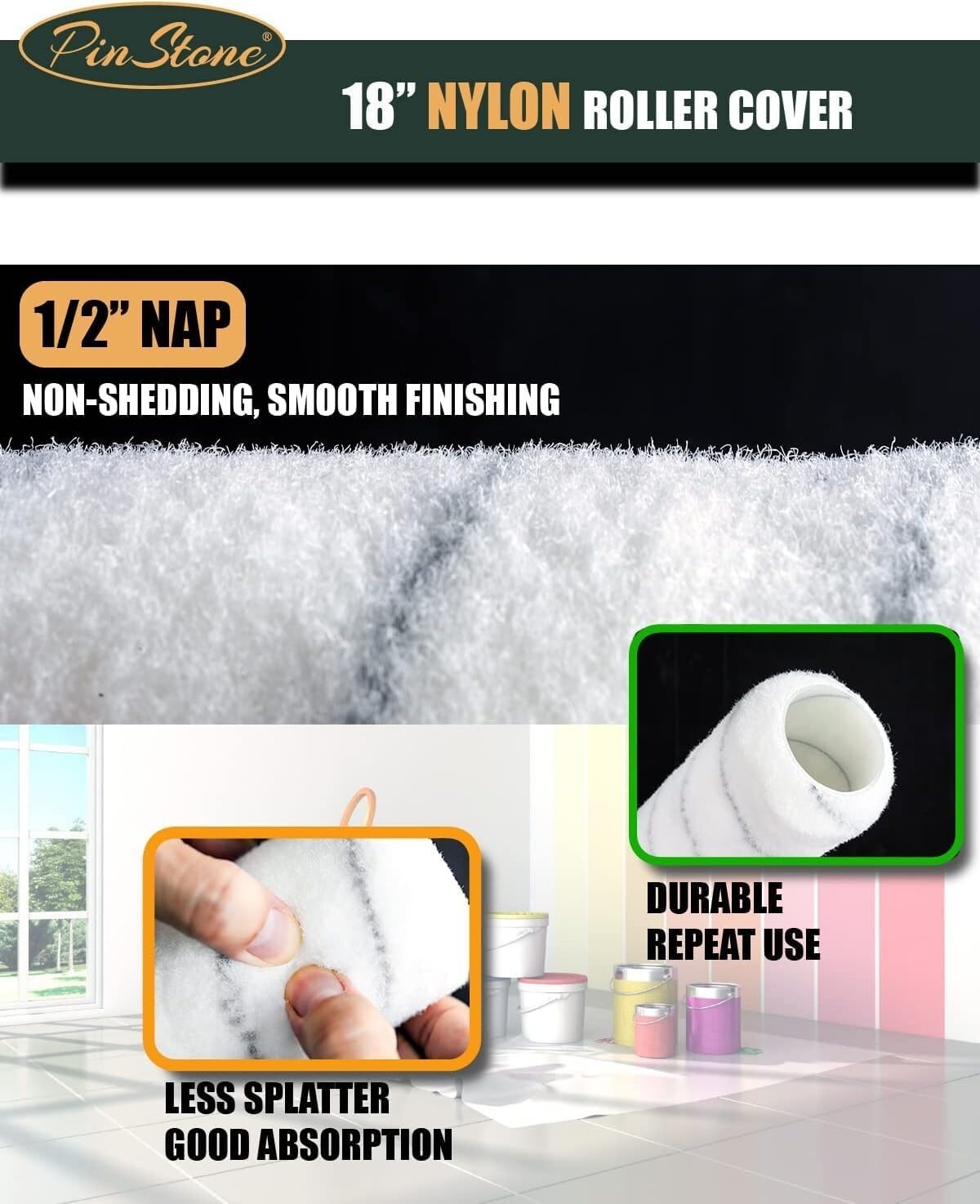 Adjustable 10-Piece Large Paint Roller Set - Perfect for All Your Painting Needs