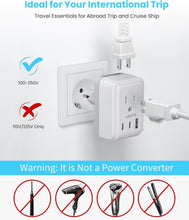 Load image into Gallery viewer, Travel Essentials: Universal Adapter with 6 Plugs and 3.4A USB for Easy Charging