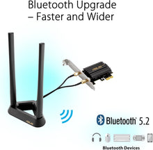 Load image into Gallery viewer, High-Speed WiFi 6E PCI-E Adapter - 5400Mbps Data Tray with Magnetized Antennas