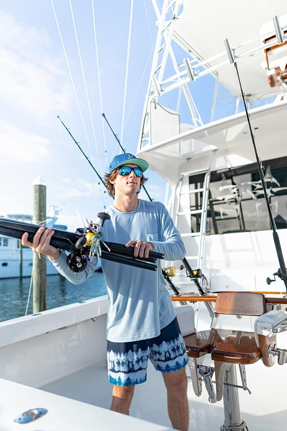 Durable Polycarbonate Fishing Sunglasses with Non-Slip Rubber Performance Ends
