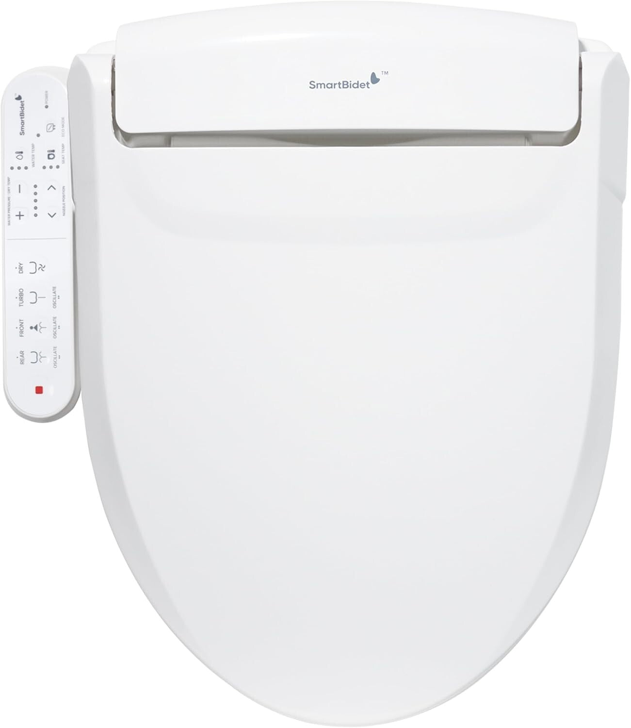 Elongated Smart Bidet Toilet Seat with Heated Comfort & Adjustable Wash Controls