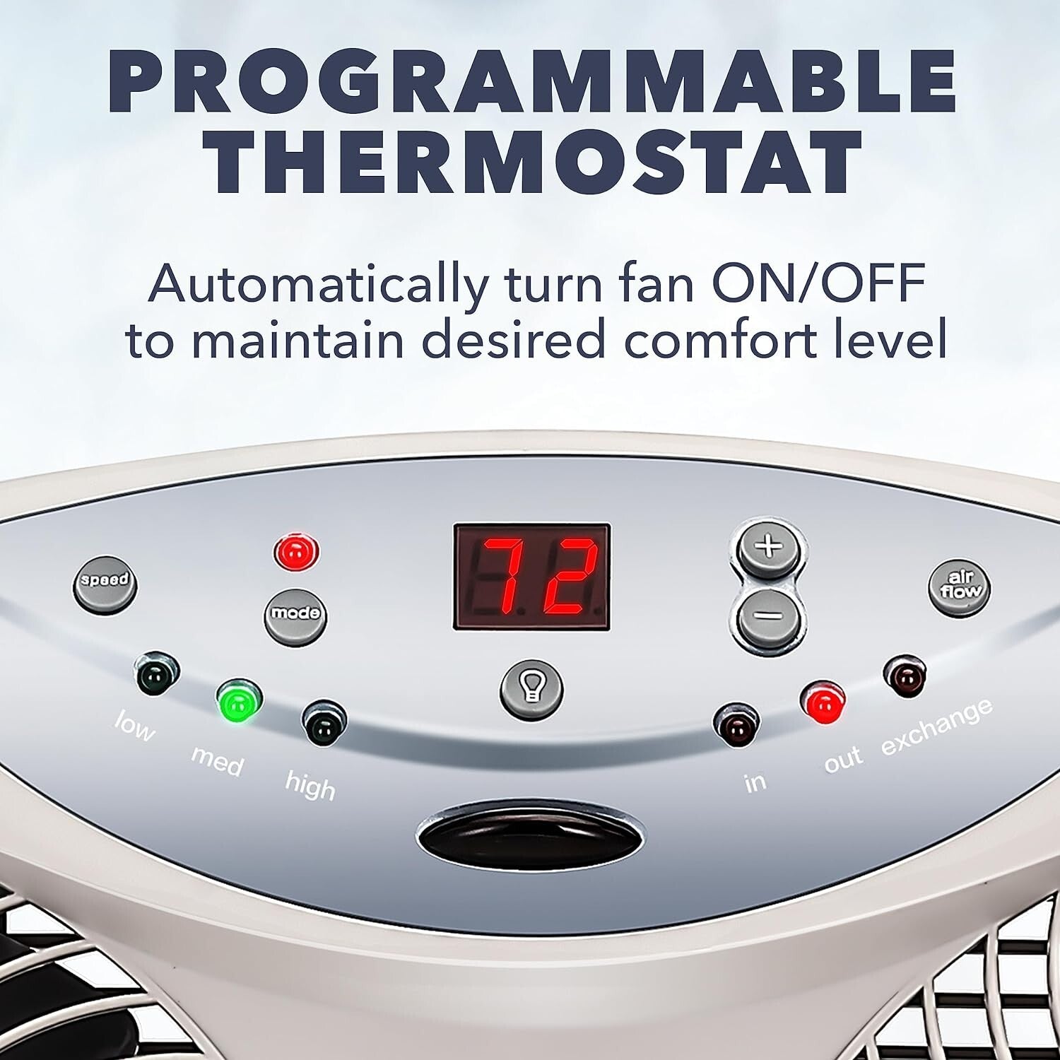 Bionaire Thin Window Fan with Programmable Thermostat & Remote Control