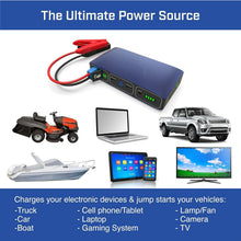 Load image into Gallery viewer, Compact Bolt Car Jump Starter with Emergency Floodlight &amp; USB Charger - Gray