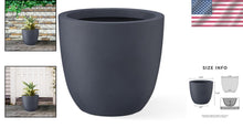 Load image into Gallery viewer, Elegant 14" Diameter Concrete Planter with Rubber Plug - Perfect for Every Space