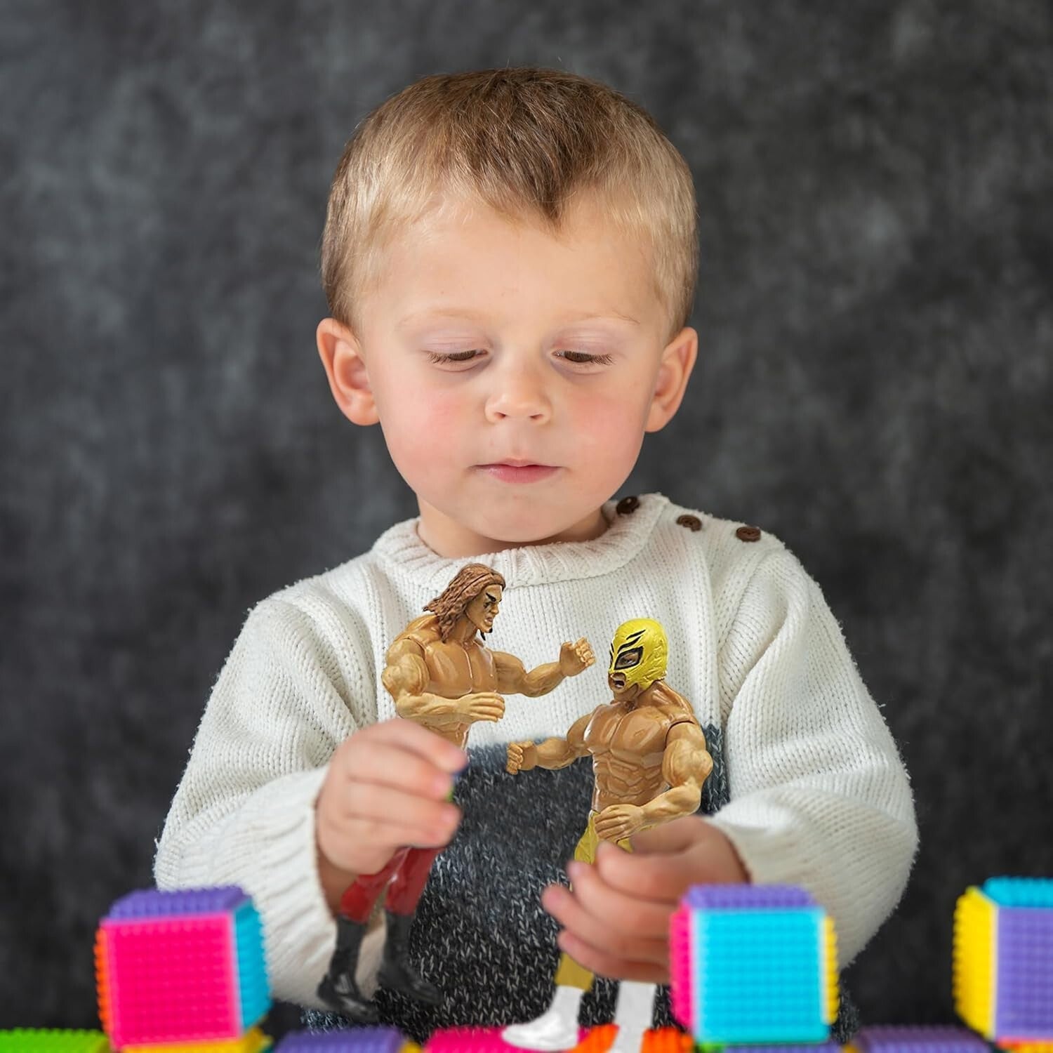 Deluxe 12pc Wrestling Action Figures Set - 7-Inch Realistic Wrestlers for Kids