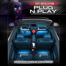 Load image into Gallery viewer, Flexible &amp; Durable Interior Car LED Lights - 6pc with Remote Control &amp; Charger