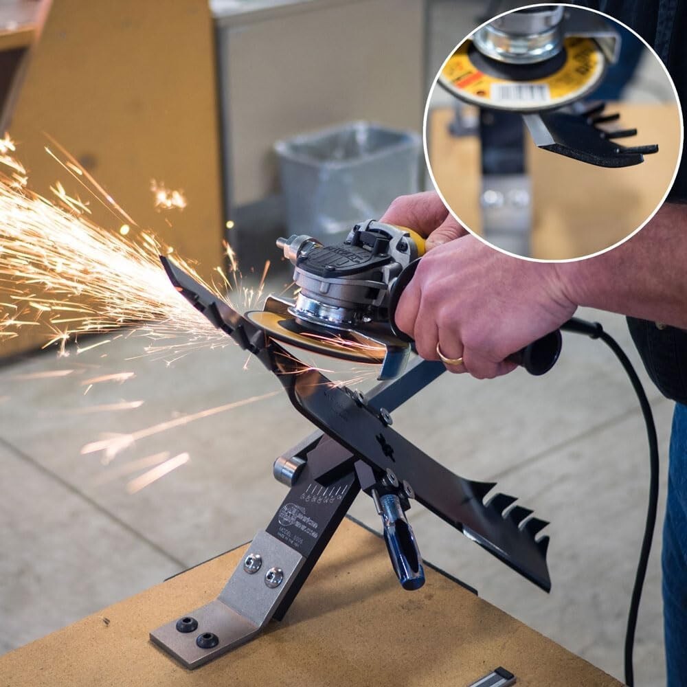 Stainless Steel Lawn Mower Blade Sharpener - Adjustable & Lightweight Design