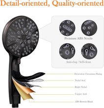 Load image into Gallery viewer, Designer High Flow Rain Showerhead - Handheld &amp; Adjustable Holder Included
