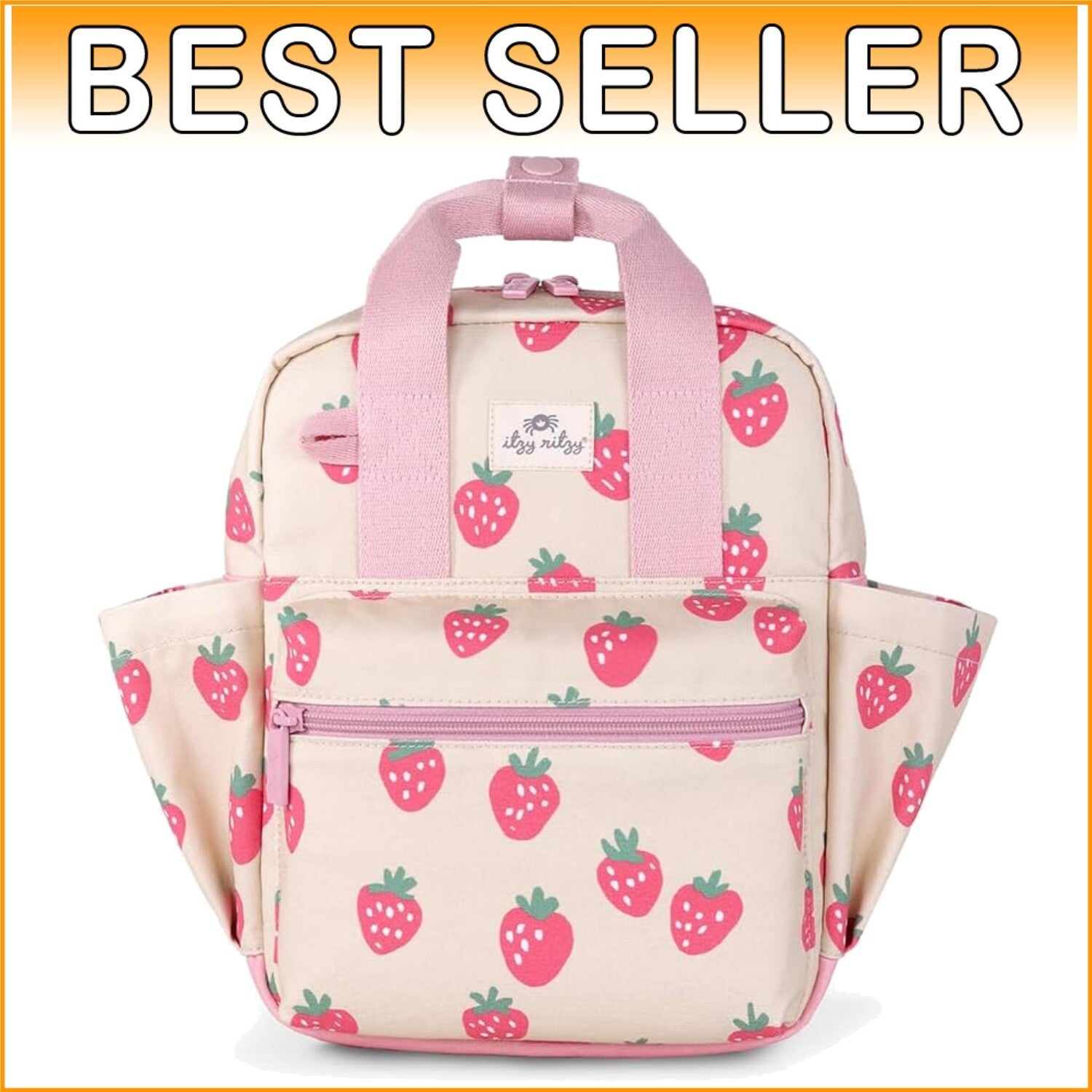 Functional Strawberry Backpack for Toddlers - Perfect Daycare Travel Companion