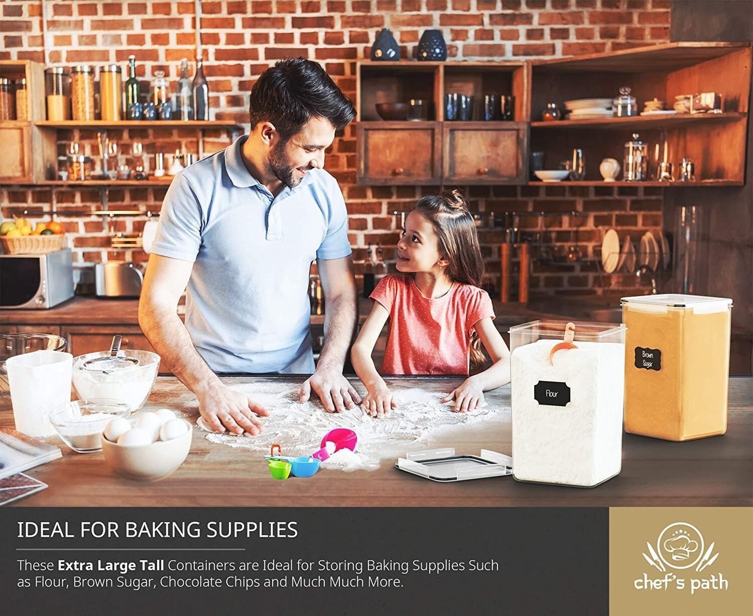 Clear Airtight Food Storage Containers, Stackable & BPA-Free – Set of 4, 7qt