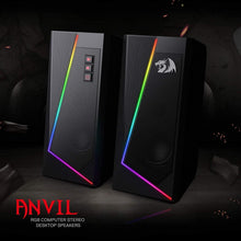 Load image into Gallery viewer, RGB Desktop Speakers - 2.0 Channel Enhanced Stereo Sound with Touch Control