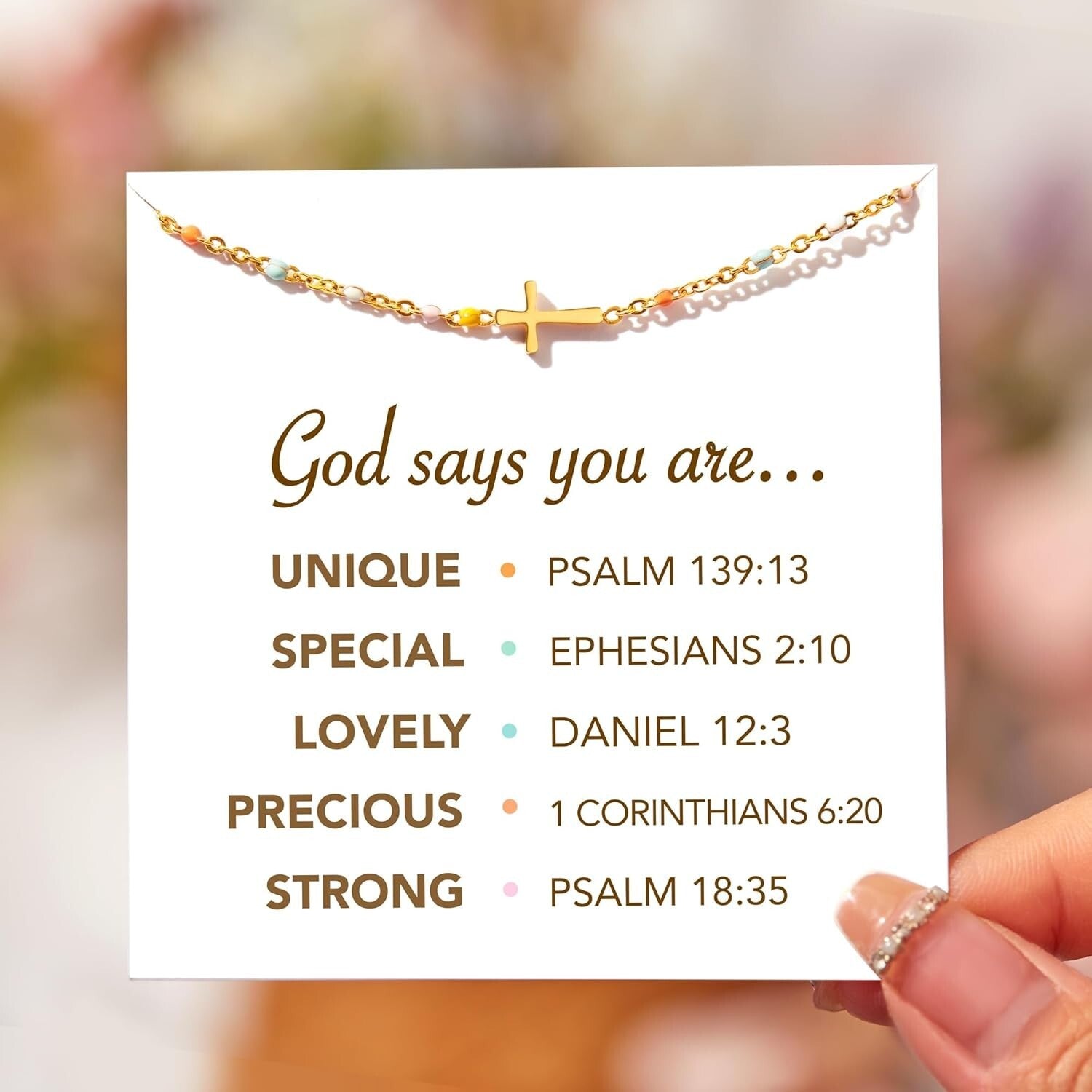 Christian Jewelry: Elegant Cross Bracelet with Gift Card - Perfect for Sisters